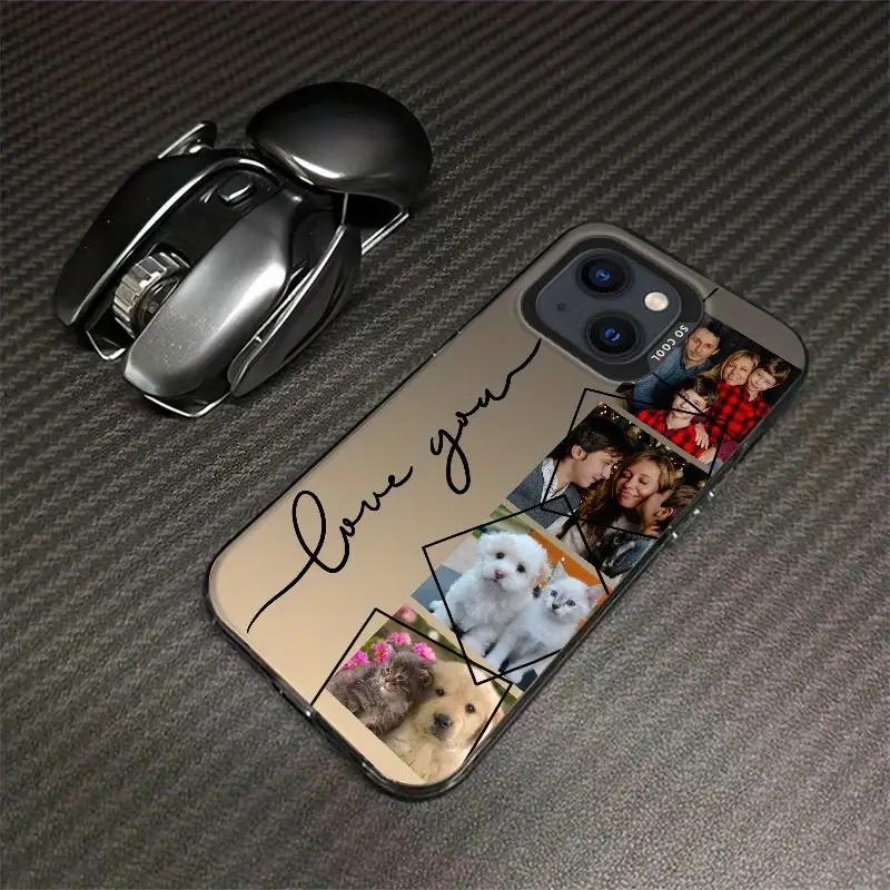 Custom Laser Phone Case for Apple 17 Series, Frame with Multiple Images, Anti-Drop and Non-Slip, Large Holes, Random Print