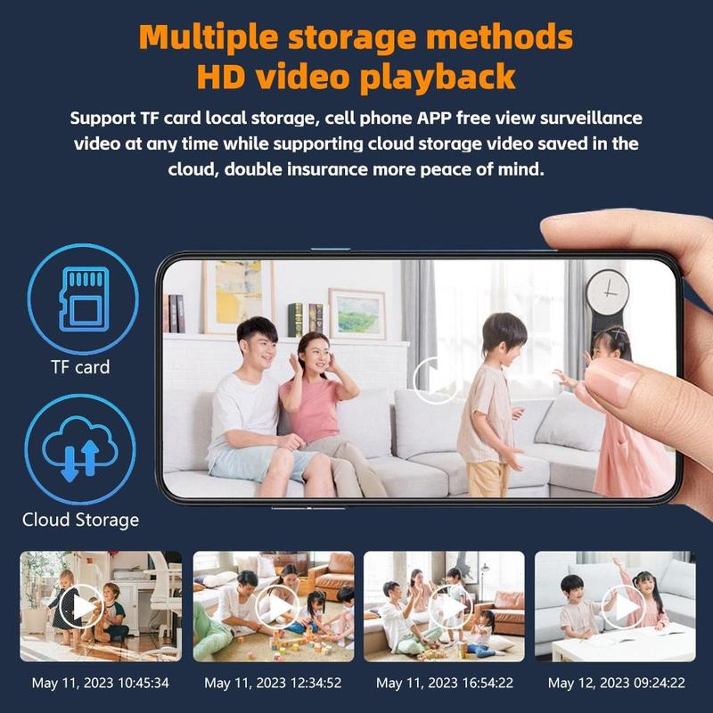 1080P IP Smart Surveillance Camera, Two-way Voice Intercom, One-button Wifi connection Smart Tracking, Color Night Vision, 90° Up and Down, 355° Pan/Tilt Control, Remote Access Viewing, Watching Pets/Elderly/Courtyard