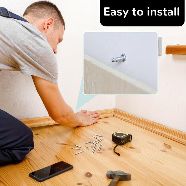 50 Invisible Dual-Head Nails + 1 Installation Socket, Traceless Hidden Nails for Baseboards, Edging, Furniture Fixing