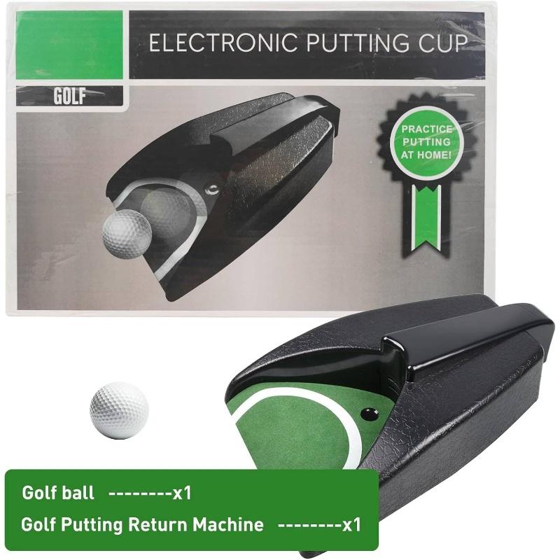 Automatic Golf Ball Return Machine, Battery Powered Portable Putter Trainer, Durable Plastic Material, Non-Slip Base, Indoor Outdoor Use