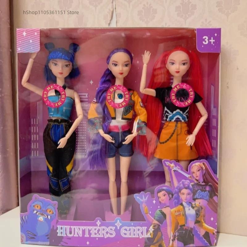 Hot High Quality Music style Anime Kpop Demon Hunters Doll Vinyl Toy Rumi Mira Zoey Demon Hunt Holiday gifts for Childrens