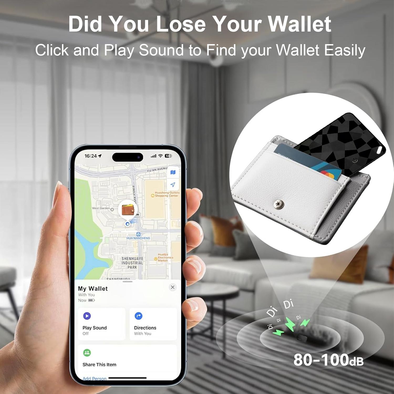 Tracker Tag 4 Pack Luggage Tracker Smart Tag Works with Apple Find My,  Key Finder Locator for Bags,Wallet Tracker,Item Finder Tag Locate or Tracking for Keys(iOS only)Essential cards for going out with smart tags for peace of mind