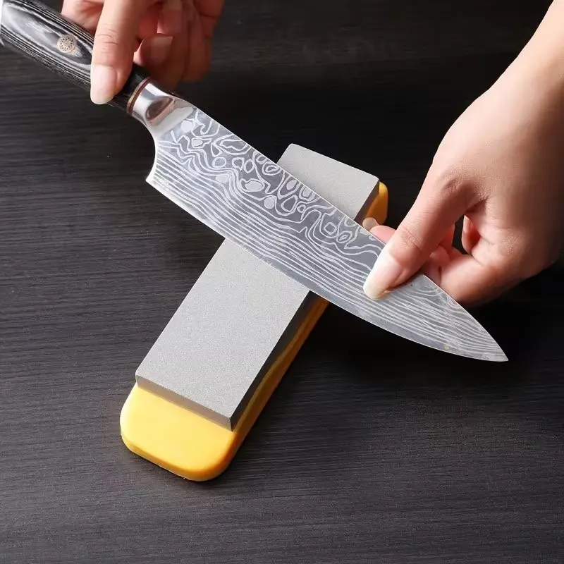 Dual-Sided Knife Sharpener with Non-Slip Base, Kitchen Chef Tool, Steak Knife Sharpener, Durable Home System, Professional Kitchen Gift