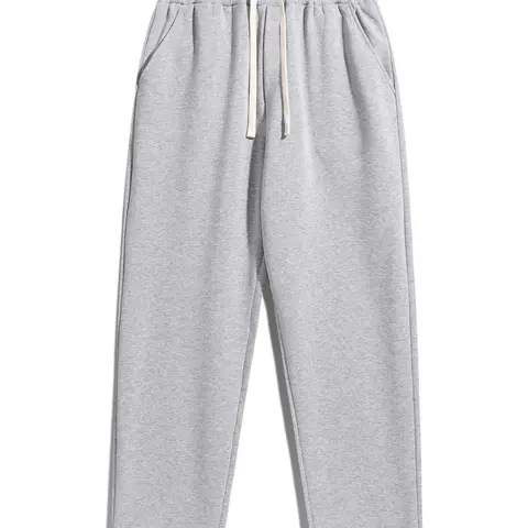 Men's Regular Fit Solid Adjustable Drawstring Waist Sweatpants, Casual Pocket Design Pants for Fall & Winter, Men's Trousers for Daily Wear, Everyday Sweatpants