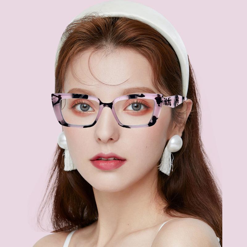 DEAAOK 3 Pack Oprah Style Reading Glasses for Women Blue Light Blocking Cute Oversized Square Computer Readers Spring Hinge