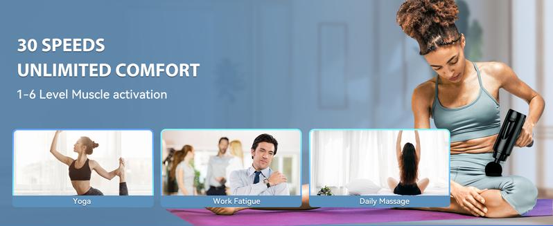 Handheld Muscle Massager Deep Tissue M68-7,Pain Relief with 9 Attachments&30 Speed,Massage Device for Knee,Foot,Neck,Back, Perfect Gift Handheld Muscle Massager Deep Tissue M68-7,Pain Relief with 9 Attachments&30 Speed,Massage Device for Knee,Foot,Neck,Back, Perfect Gift