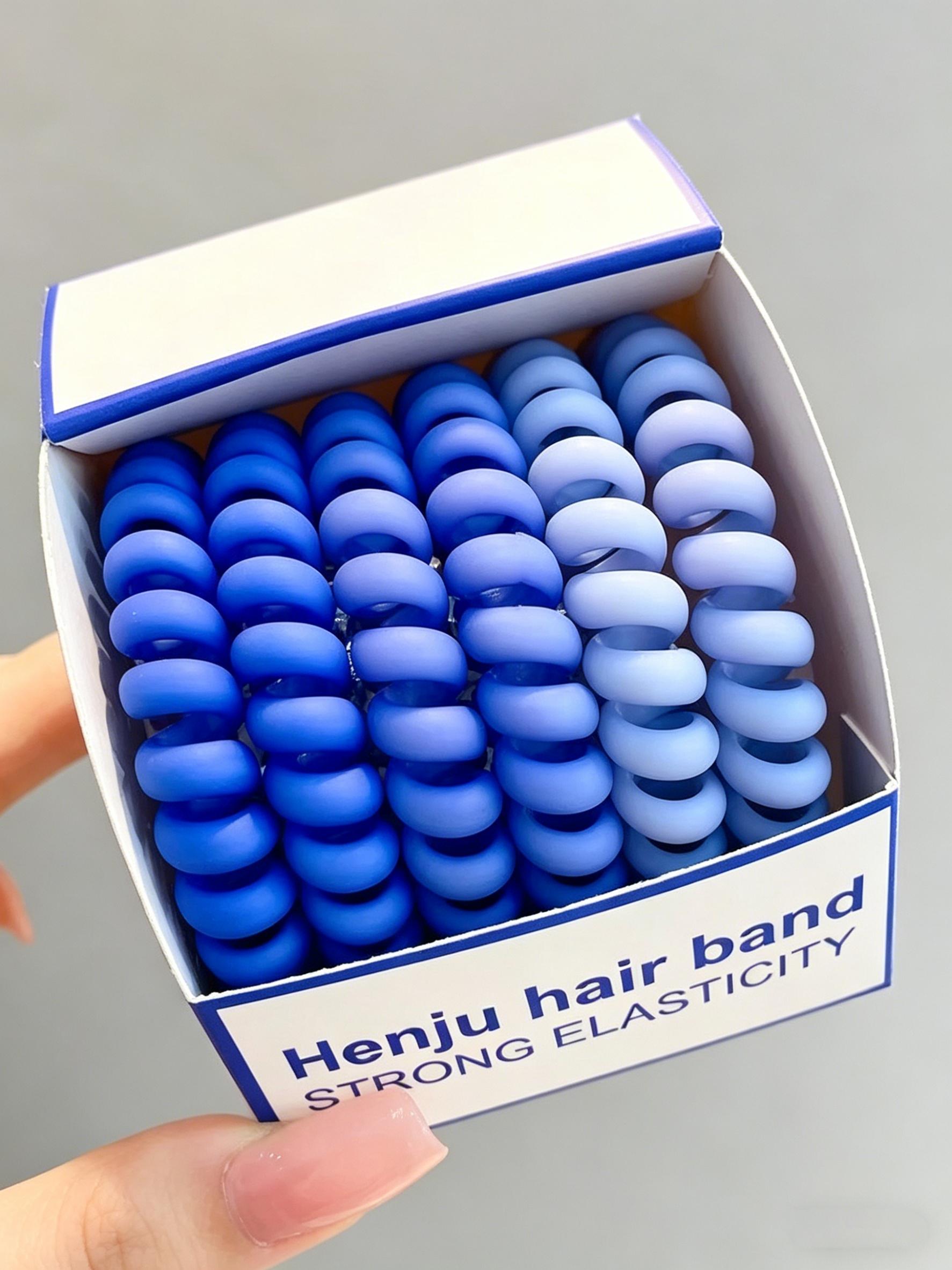 6-Pack Elastic Hair Ties for Women, High Stretch Durable Rubber Bands, Simple New Design, Versatile Headwear Accessories