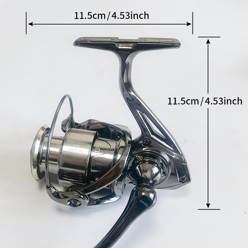 Ultra Smooth Spinning Reel with 7+1 Bearings 5.2:1 High Speed 12kg Drag Saltwater Freshwater lightweight reel