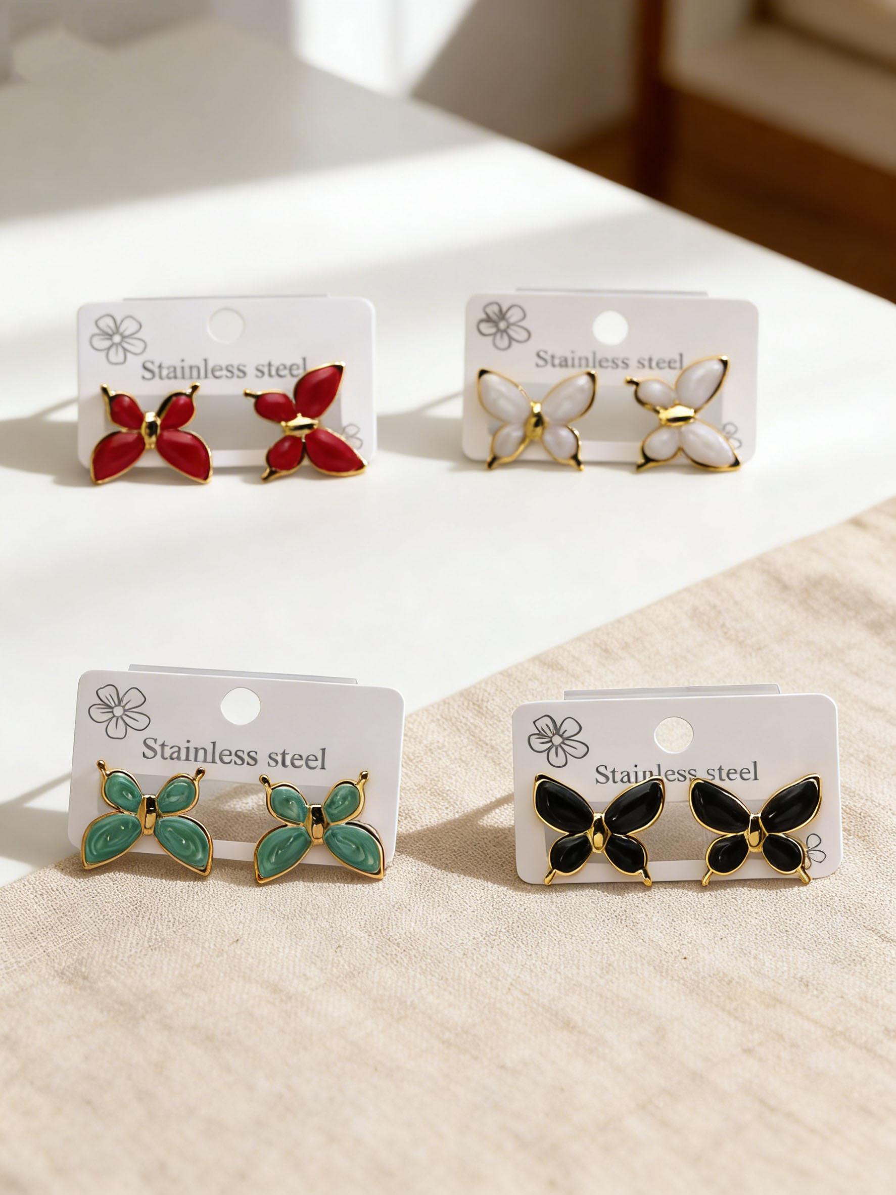 Colorful Starfish Earrings, Cute Dainty Sea Star Studs, Waterproof Boho Summer Jewelry for Beach Vacation, Birthday Gift for Girls