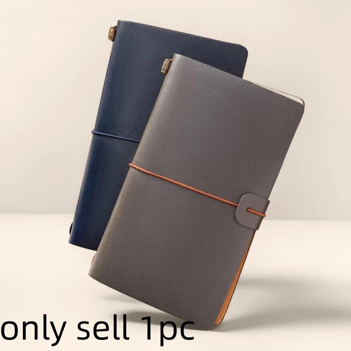 Creative A6 Bound Notebook with Kraft Paper Pages, Durable PVC Storage Bag, Ideal for Travel Diaries & School Supplies