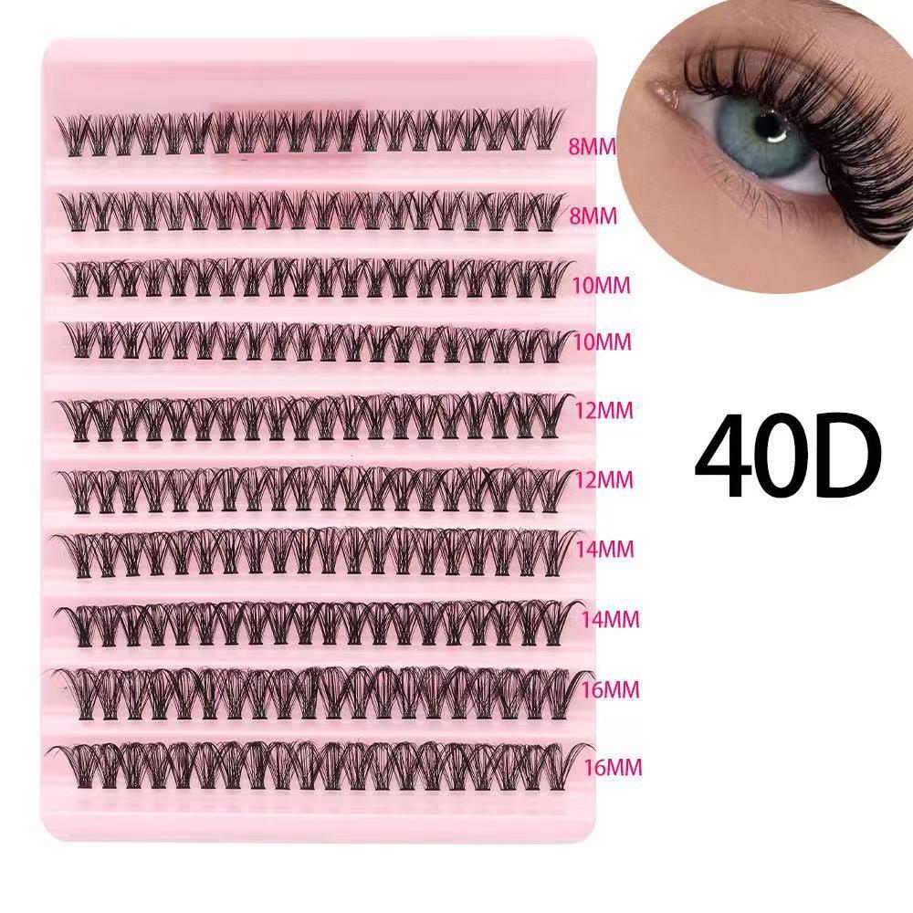 40D/60D/80D/100D segmented false eyelash set, thick three-dimensional large capacity grafting eyelashes