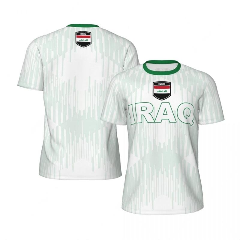 Iraq Flag Graphic Mens Football Jersey Fashion National Emblem Sports T Shirt Casual Breathable Tees Surfing Suit Beachwear Surf