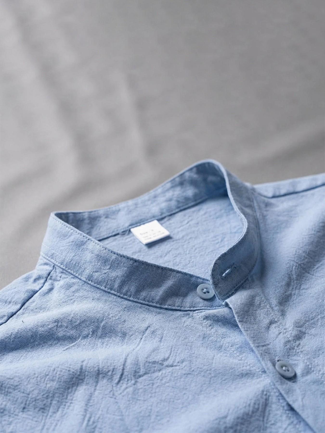 Men's Linen Short Sleeve Shirt, Casual Summer Top, Breathable Lightweight Fabric, Comfortable Daily Wear, Ideal for Warm Weather