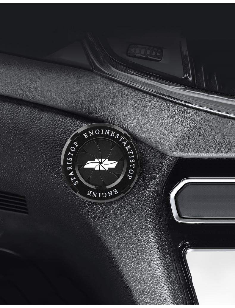 Car One Button Start Protective Cover Ignition Device Decoration For Chevrolet Corvette Montana TrailBlazer Silverado Traverse Camaro Suburban Equinox Bolt Cruze Malibu Colorado Trax SS Spark Captiva Onix Spin Impala Cobalt