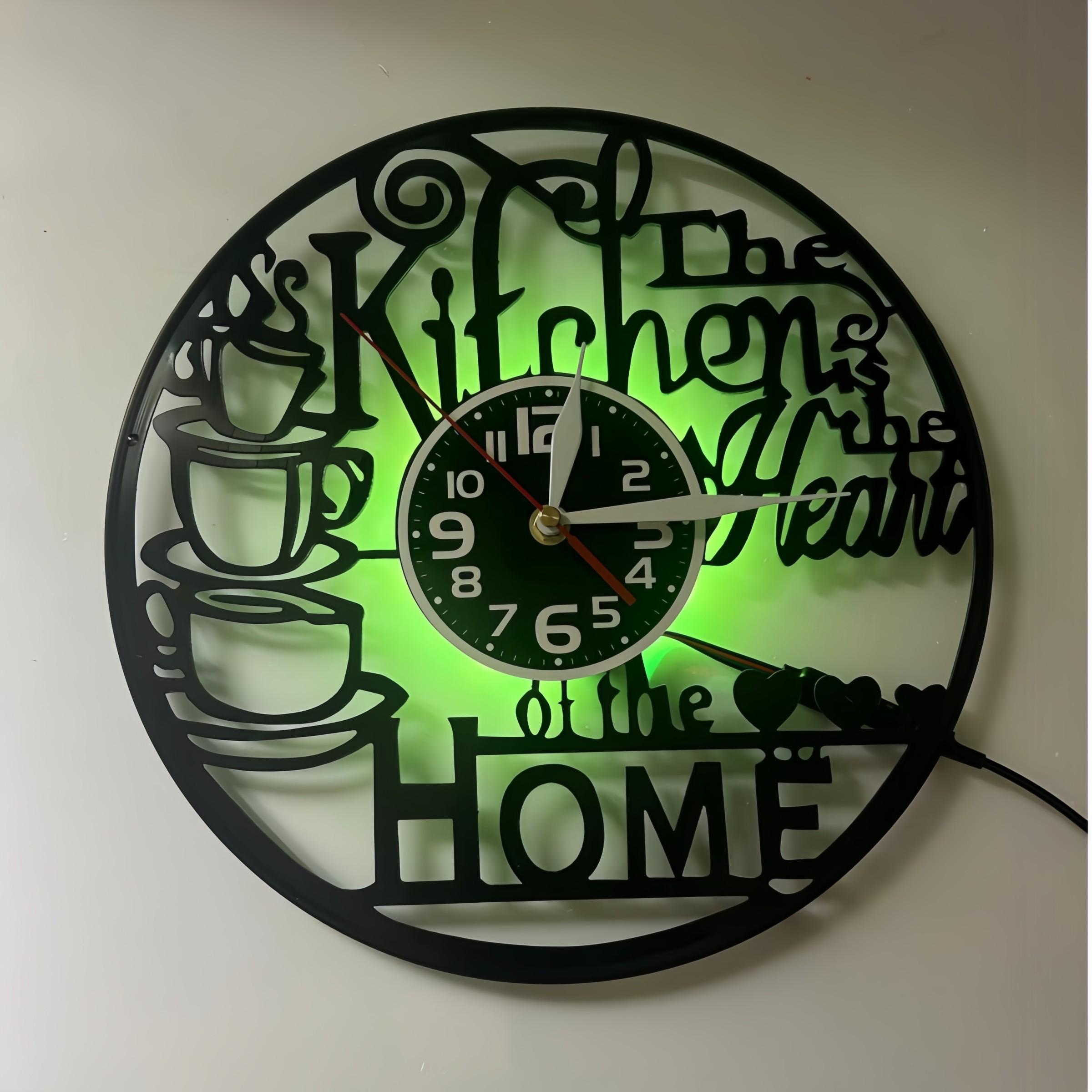 Coffee Cup LED Wall Clock, Stackable Coffee Cups with Steam Lines, Precision Timekeeping, Atmosphere Art Decor, Ideal for Coffee Lovers, Home Decor