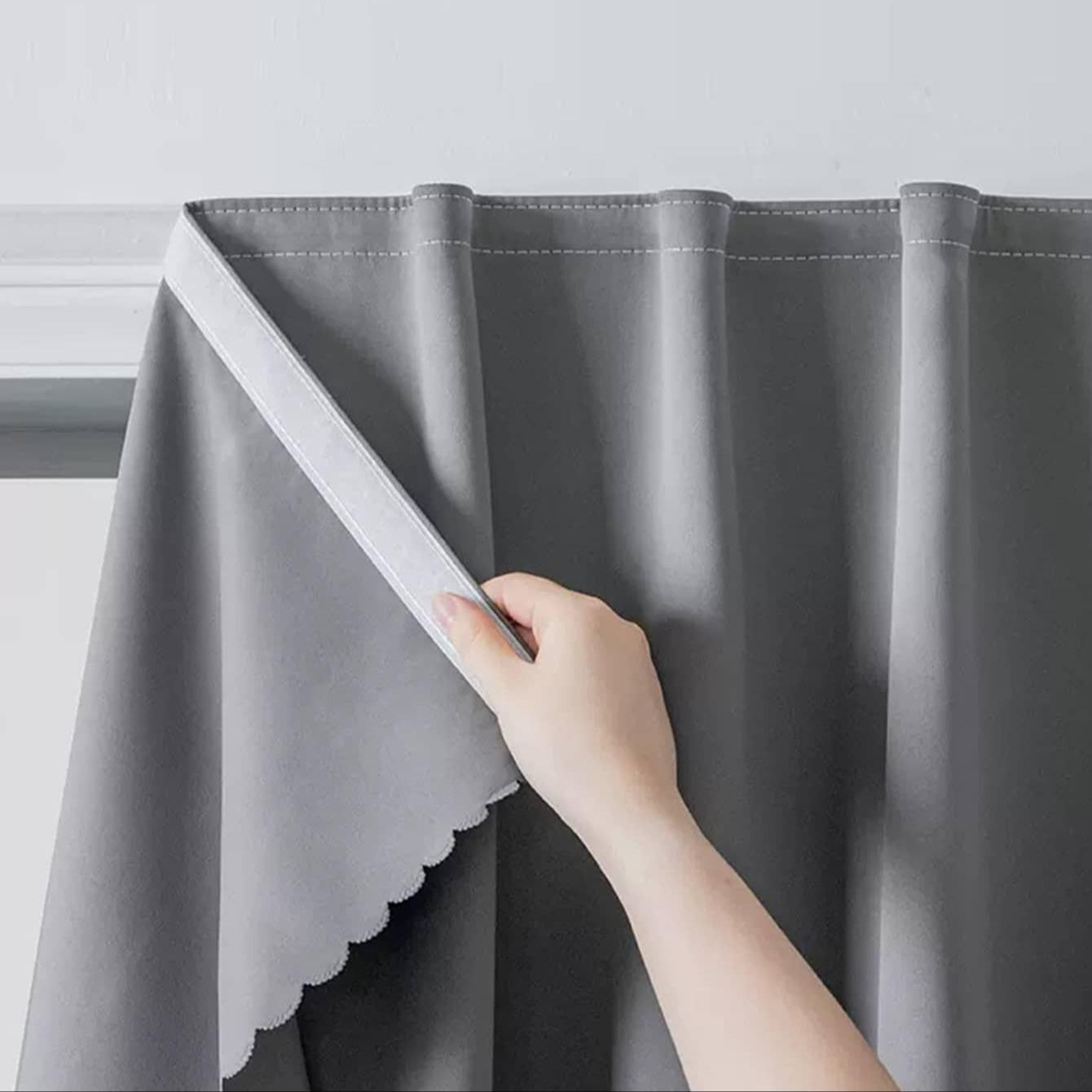 1pc Self Adhesive Portable 96% Blackout Curtains Simple And Easy To Window Bedroom Room Darkening Small Drapes