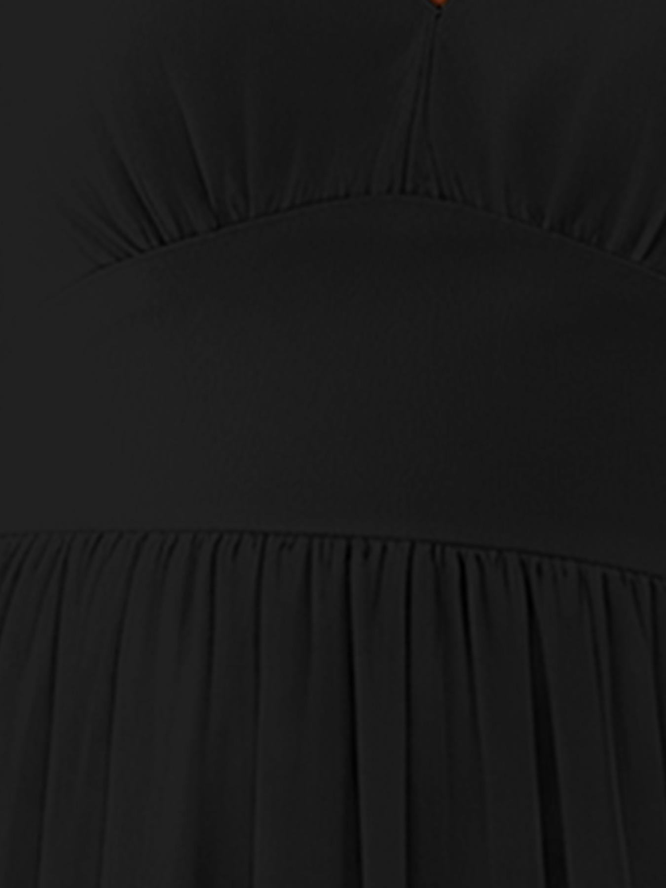 Spring Summer Dress, Cake Skirt V Neck Ruffle Long Dress, French Gentle Style, Beach Vacation, Wedding Bridesmaid Dress