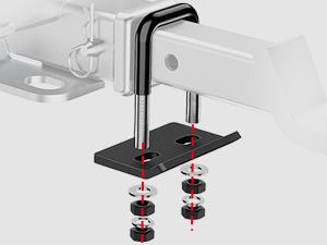 Nilight Trailer Hitch Tightener for 2 inch Trailer Hitches Anti Rattle Heavy Duty Steel with Rubber Anti-Rust Triple Protective Matte Black interior essential Boats dealsforyoudays