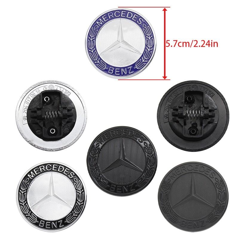1Pcs 57mm ABS Mercedes Benz Logo Car Front Hood Bonnet Emblem Badge Cover Decoration For Mercedes Benz AMG A C E S Class W203 W204 W212 W213 W205 W177 W222 W221 W247 W176 W177 GLE CLS CLA CLG GLS Modification Replacement Accessories Car Sticker Car Decals