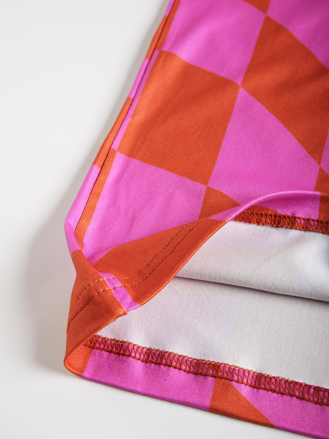 Women's Plaid Print Lapel Collar Button Front Shirt & Elastic Waist Pants Loungewear Set, Comfort Long Sleeve Top & Trousers PJ Set, Women's Sleepwear For Spring & Fall