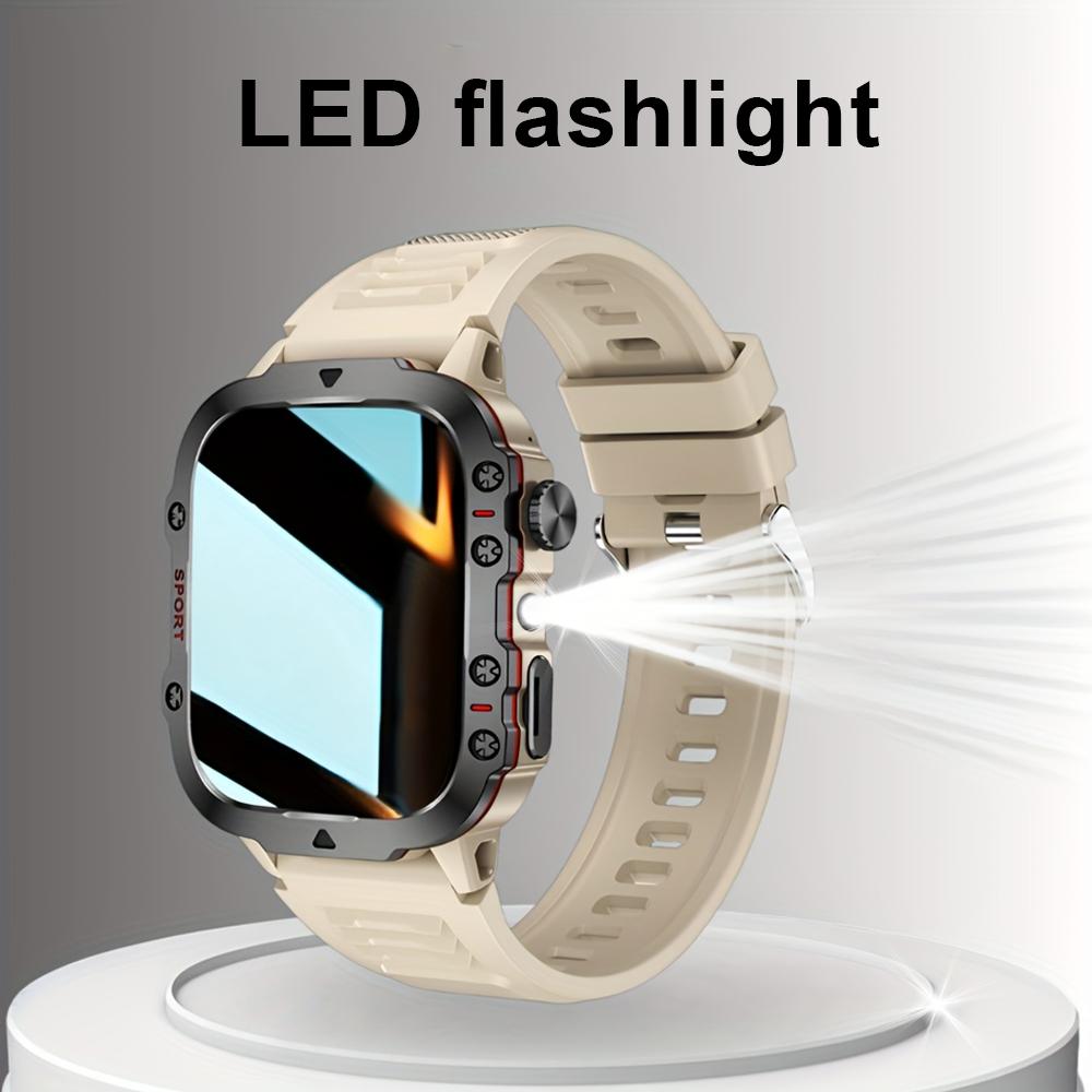 Smart Watch Wireless Calling LED Light Multiple APP Notifications Calendar Alarm Sports Modes Compatible iPhone Android Unisex Multifunctional Smartwatch