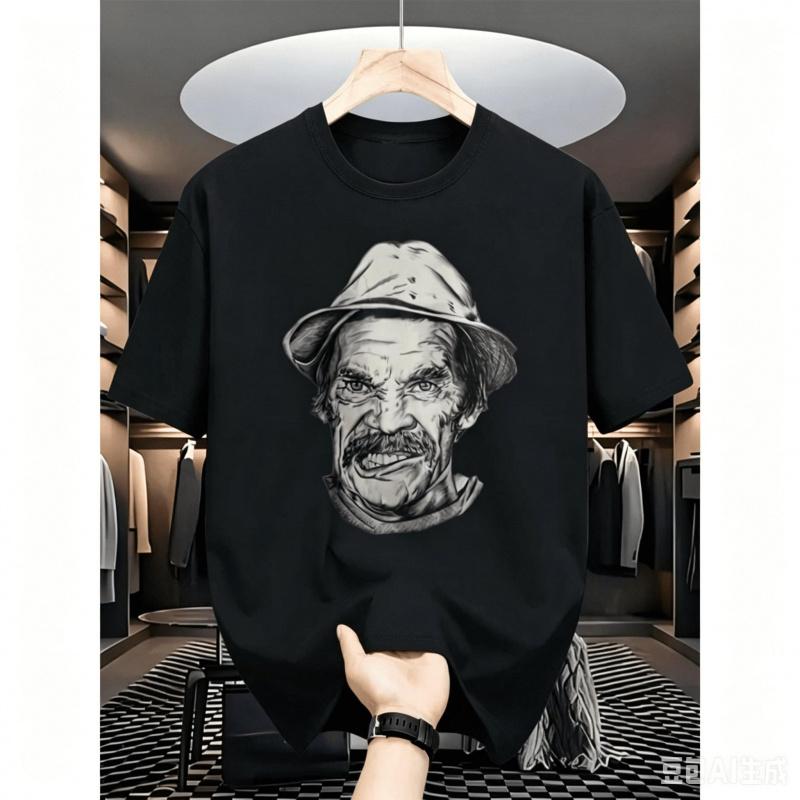 Casual Street Style Round Neck Short Sleeve Tshirt with Clown Pattern 8 Heat Transfer Prints Regular Fit Sports Outdoor All Season Wear Novel Design Holiday Apparel,t-shirt,funny,father,Cute,Versatile,Vintage,Men's,Festive,Neck Raglan ,fashi,s,c,u,w,heart