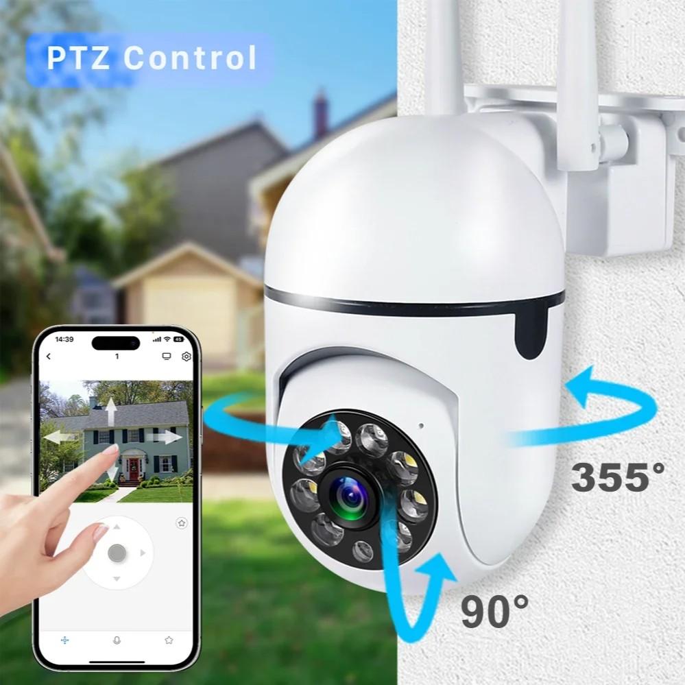 8mp Wi-Fi Ip Outdoor Wireless Security Camera, 4x Zoom, Ai Human Tracking, Two-Way Audio, HD Night Vision, Color Camera