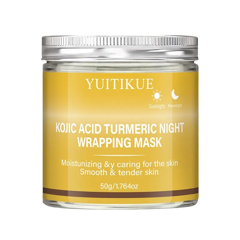Yuitikue Turmeric Night Peel-Off Mask 50g, Vitamin C & Retinol Brightening Cleansing Repair Mask, Evening Skincare Treatment