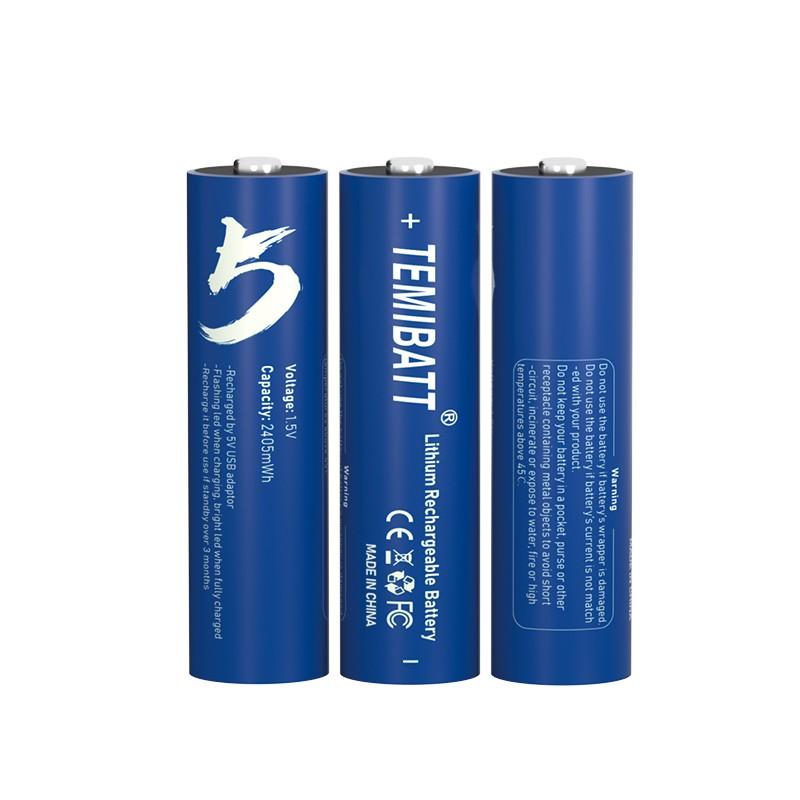 4 Pack Aa + 4 Pack Aaa Rechargeable Lithium Batteries with Battery Charger Kit, Eco-Friendly Power Solution for Household Devices, Long-Lasting and Reliable Performance