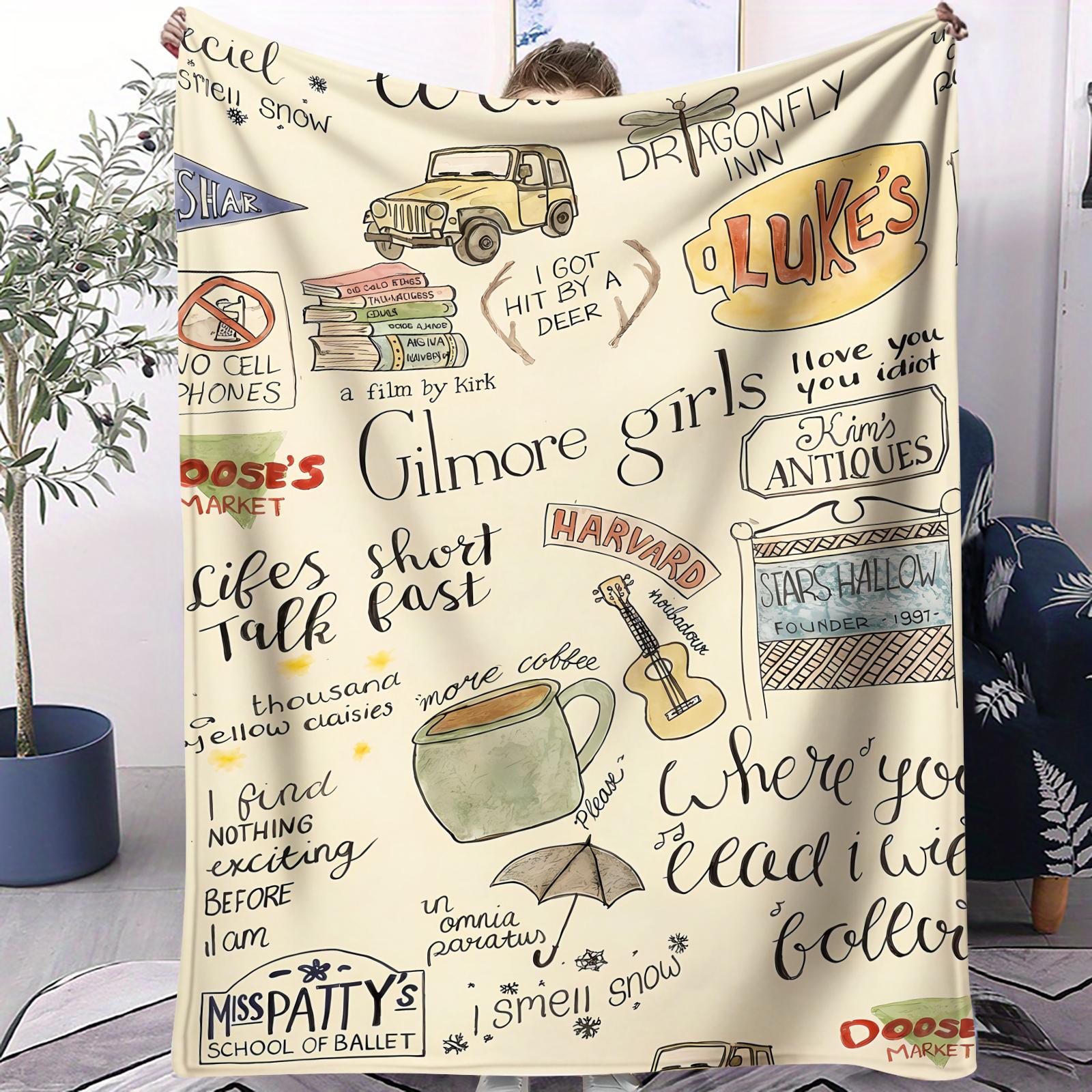 Blessing printed pattern blanket, suitable for all seasons, suitable for beds, sofas, cars, room decorations, and gifts, suitable for children or adults
