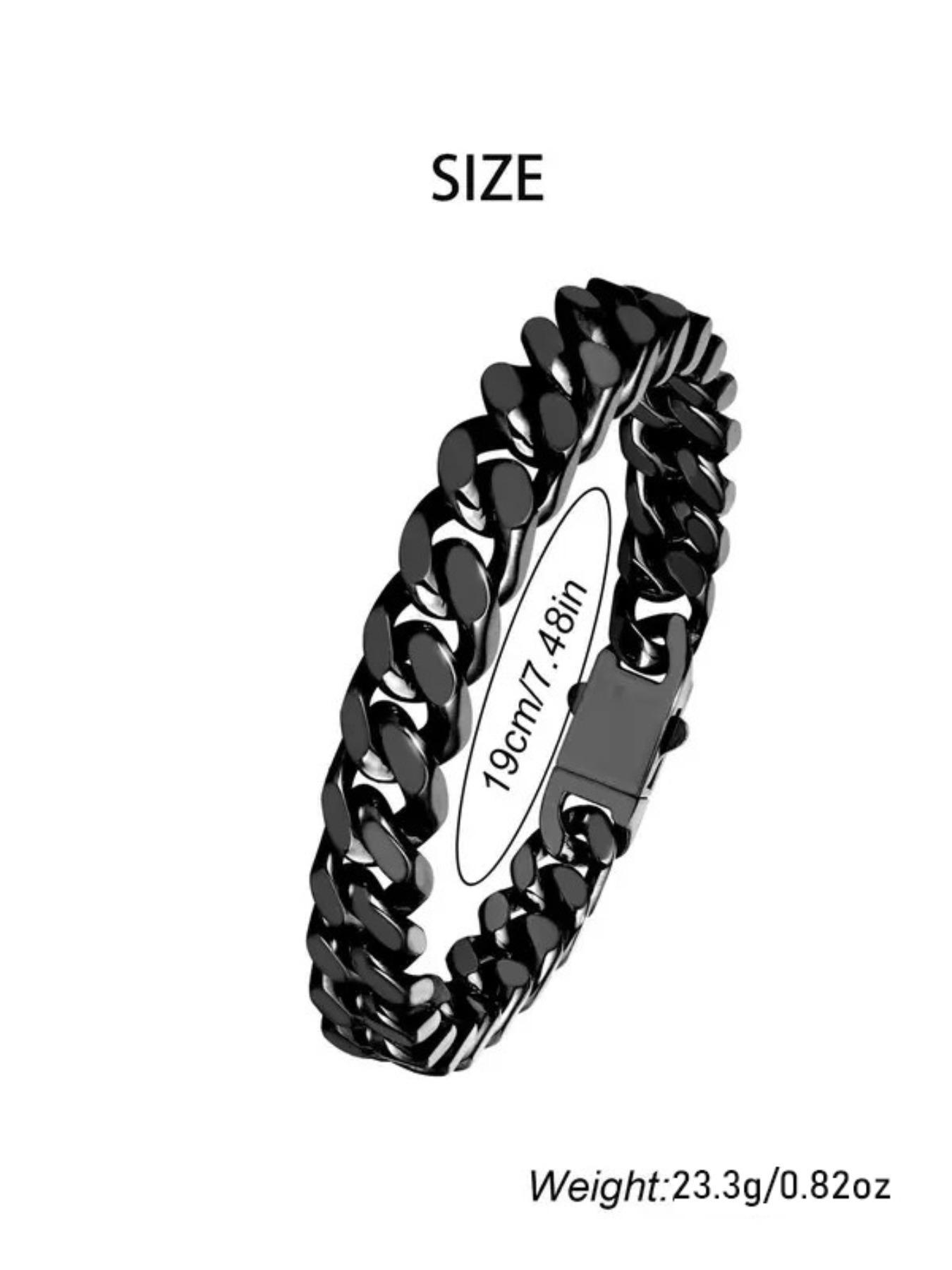 Father's Day Gift Set, 4-Piece Fashion Dad Ring Necklace with Luxury Box, Stainless Steel Jewelry for New Fathers