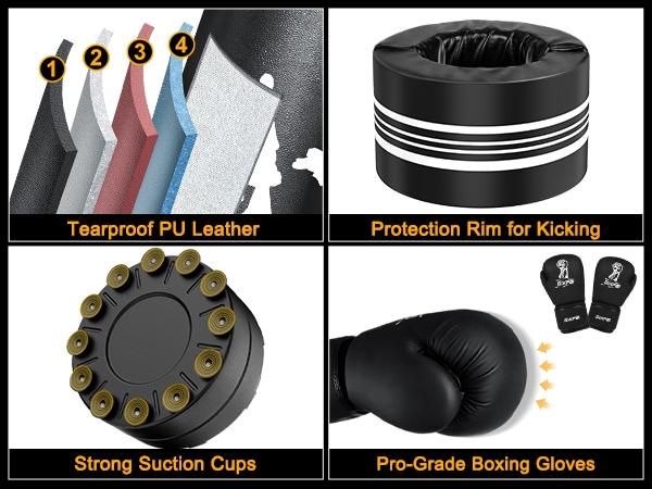 Heavy Punching Bag with Stand Adults Teens,70" Free Standing Boxing Bags,Kickboxing Training Equipment Bags for Men Training Thai Fitness Karate