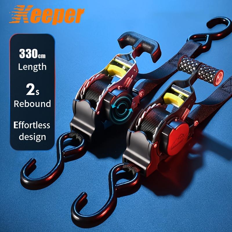Automatic Retractable Cargo Tie Down Strap with Buckle Ultra Durable Nylon, Anti-Rust, Non-Slip, Secured Load Management, Cargo Trailer Straps, Perfect Holiday Gift