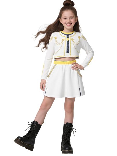 K-Pop Girls' Halloween Costume Skirt Set, Party Costume, Zoey Role Play, Teenage Girls Trendy Cosplay Clothing, All Seasons Fitted Style