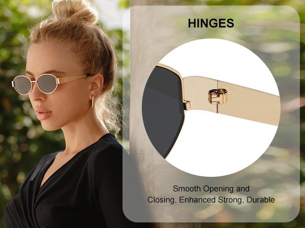 SOJOS Retro Oval Sunglasses for Women Men Trendy Sun Glasses Classic Shades UV400