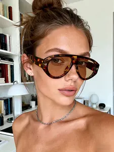 New Trendy Round Frame Glasses, Tortoiseshell Sunglasses, Unisex Casual Classic Design, Suitable for Outdoor Activities, Driving, Fishing, Hiking, Parties, Gifts