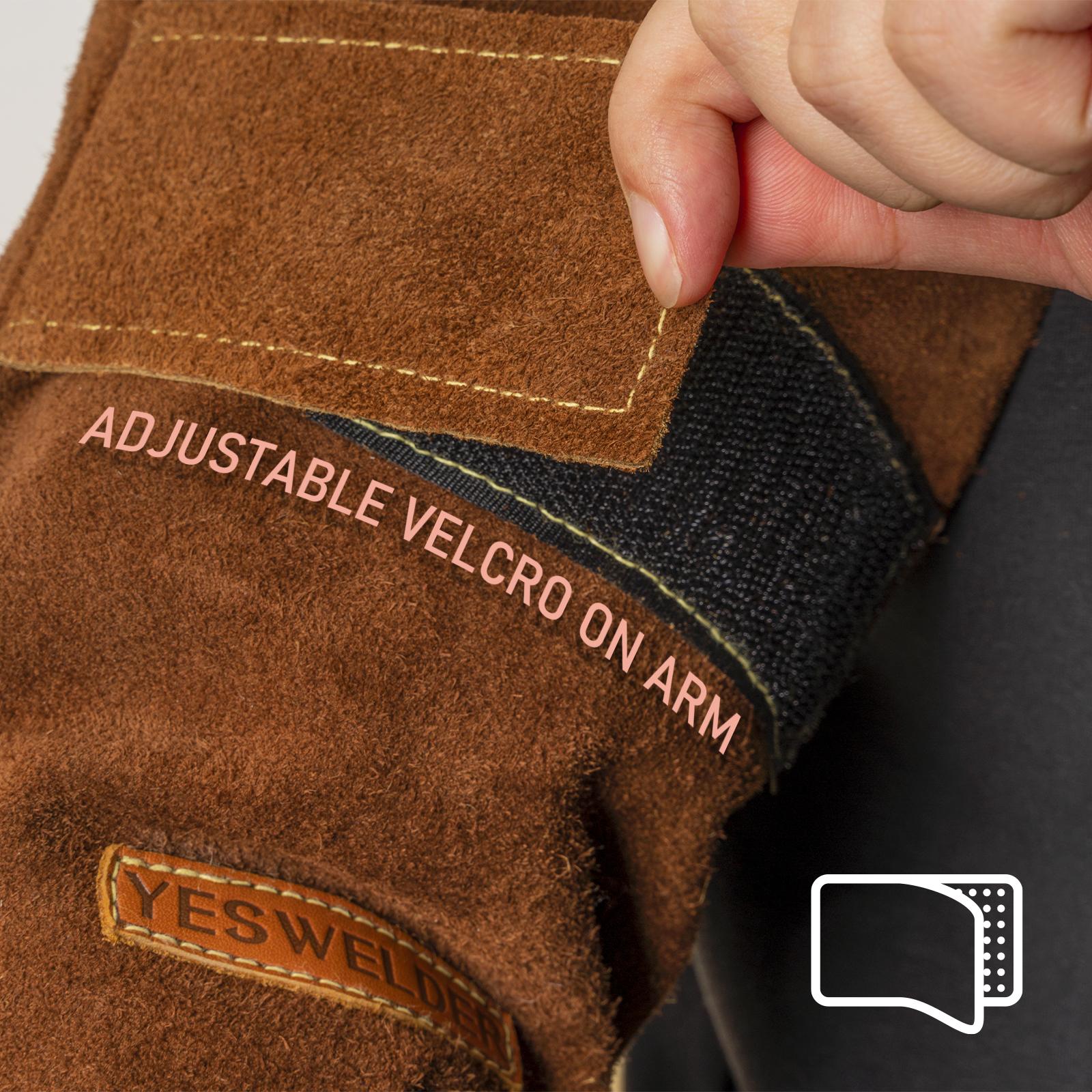 YESWELDER 18.9" Leather Welding Work Sleeves - Heat & Flame Resistant Arm Protection Work Sleeves with Kevlar Stitching and Cotton Lining YESWELDER 18.9" Leather Welding Work Sleeves - Heat & Flame Resistant Arm Protection Work Sleeves with Kevlar Stitching and Cotton Lining