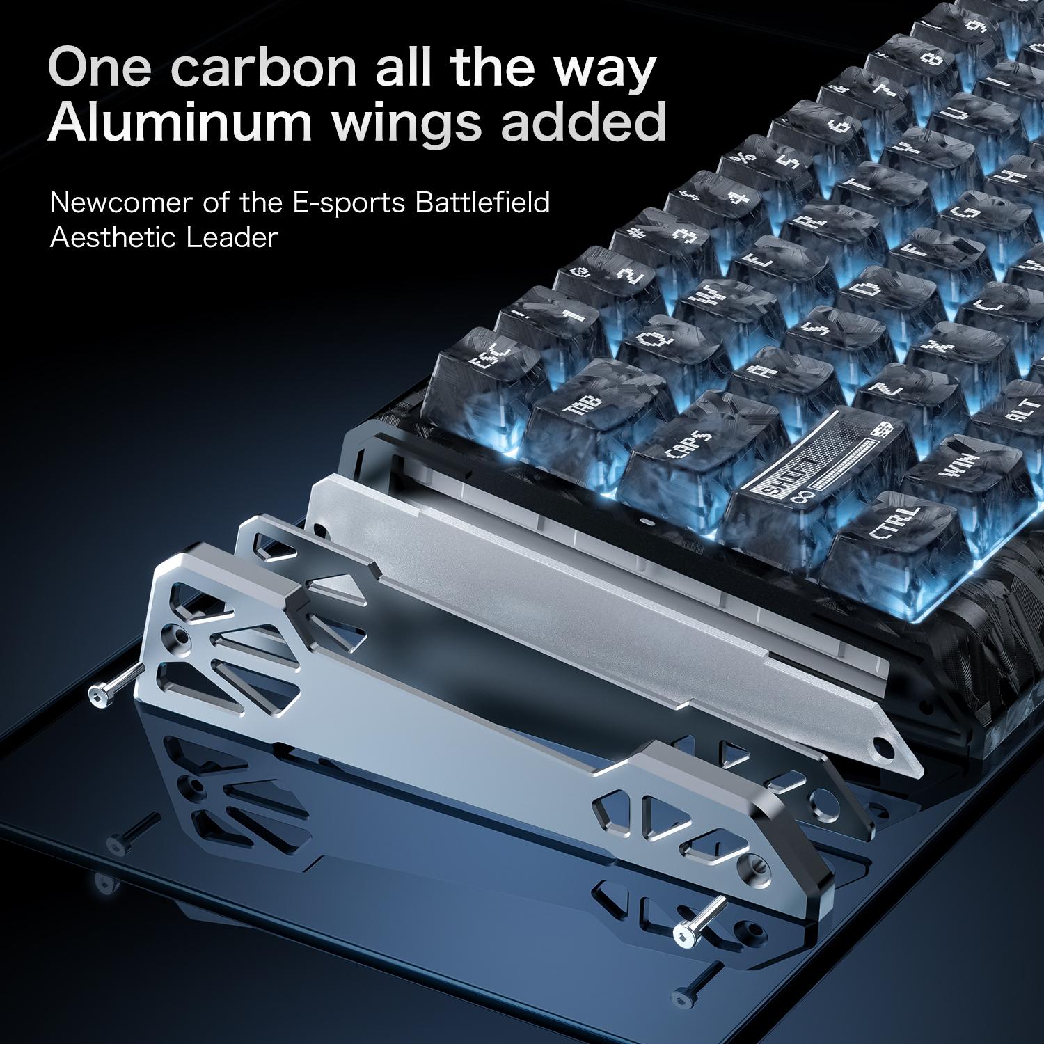 ATTACK SHARK「R68 HE」炭版 ATTACK SHARK R68 HE 8K Magnetic Gaming Keyboard, 8000Hz & 0.08ms