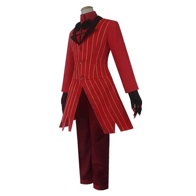ALASTOR Cosplay Hazbin Anime Cosplay Costume Wig Ears Hotel Shoes Accessories Halloween Party Uniform Men Women Jacket Red Suit