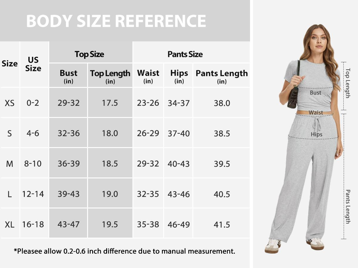 FireSwan Women's Solid Short Sleeve Two Piece Set, Drawstring Wide Leg Sweatpants Ruched Crop Top Matching Set Casual Outfits Pajamas，Ladies Fall Matching Sets Going Out