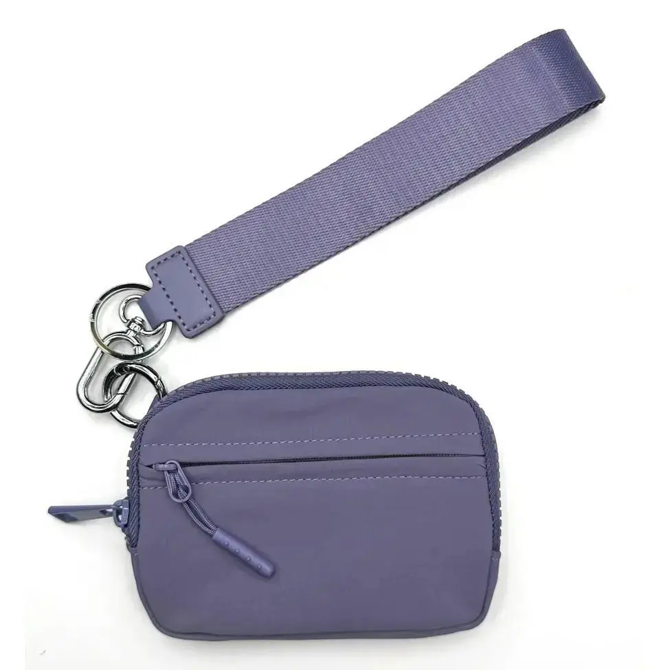 Women's Wristlet Wallet, Waterproof Nylon Wristlet Purse with Zipper and Chain Strap, Lightweight Small Crossbody Bag for Women, Compact Everyday Wallet for Travel, Outdoor, Shopping and Casual Wear