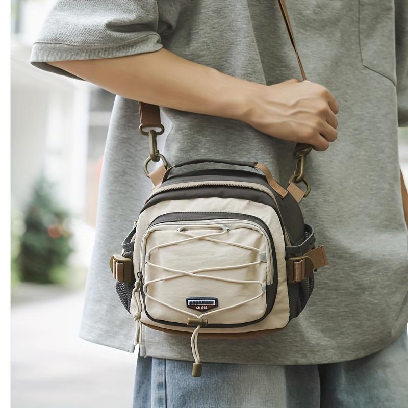 Color-Block Travel Backpack, Women's Multi-Functional Multi-Pocket Drawstring Bag, Unisex Luggage for Middle School Students, Draw String Bag