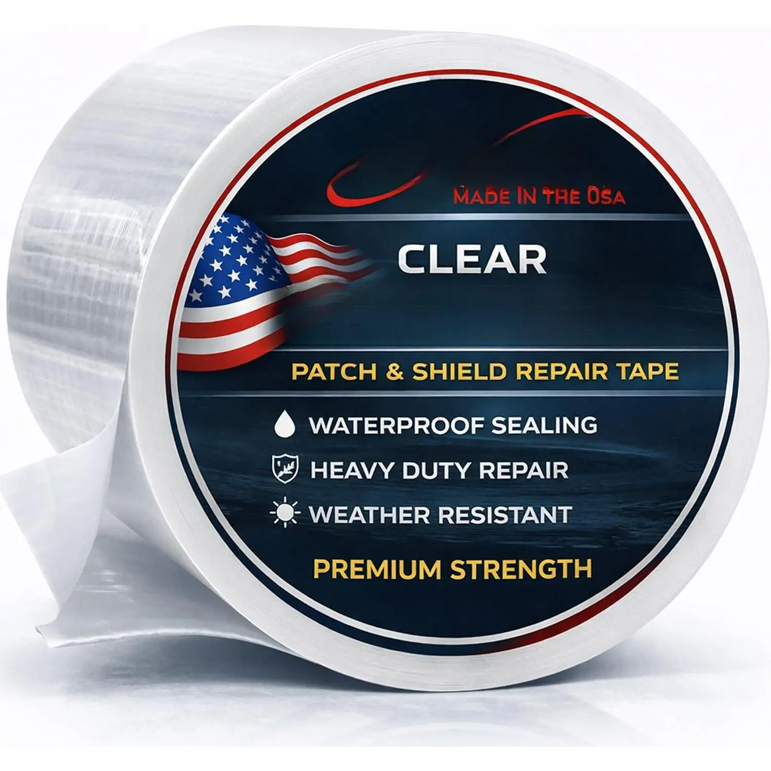 Clear Butyl Seal Tape 4 in x 5 ft,  Leak Repair | Transparent heavy duty patch tape for roofs, RVs, gutters, pipes and windows; permanent watertight seal