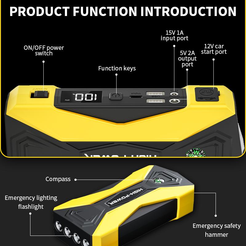 NeoAuto Car Jump Starter 29800mAh Booster Jumper BoxBattery Charger Portable Automotive Tool Kit Vehicle