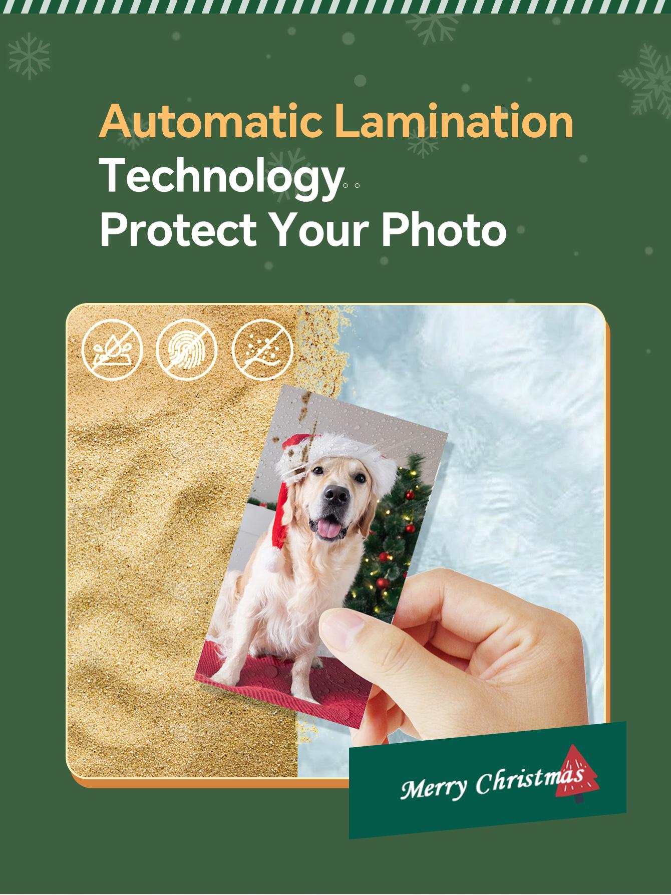 Hanin CP2100 Portable Photo Printer for iPhone & Android - Bluetooth Wireless Instant Printer, 2.1 x 3.4 Inches, Thermal Dye Sublimation for Vibrant, High-Quality Prints