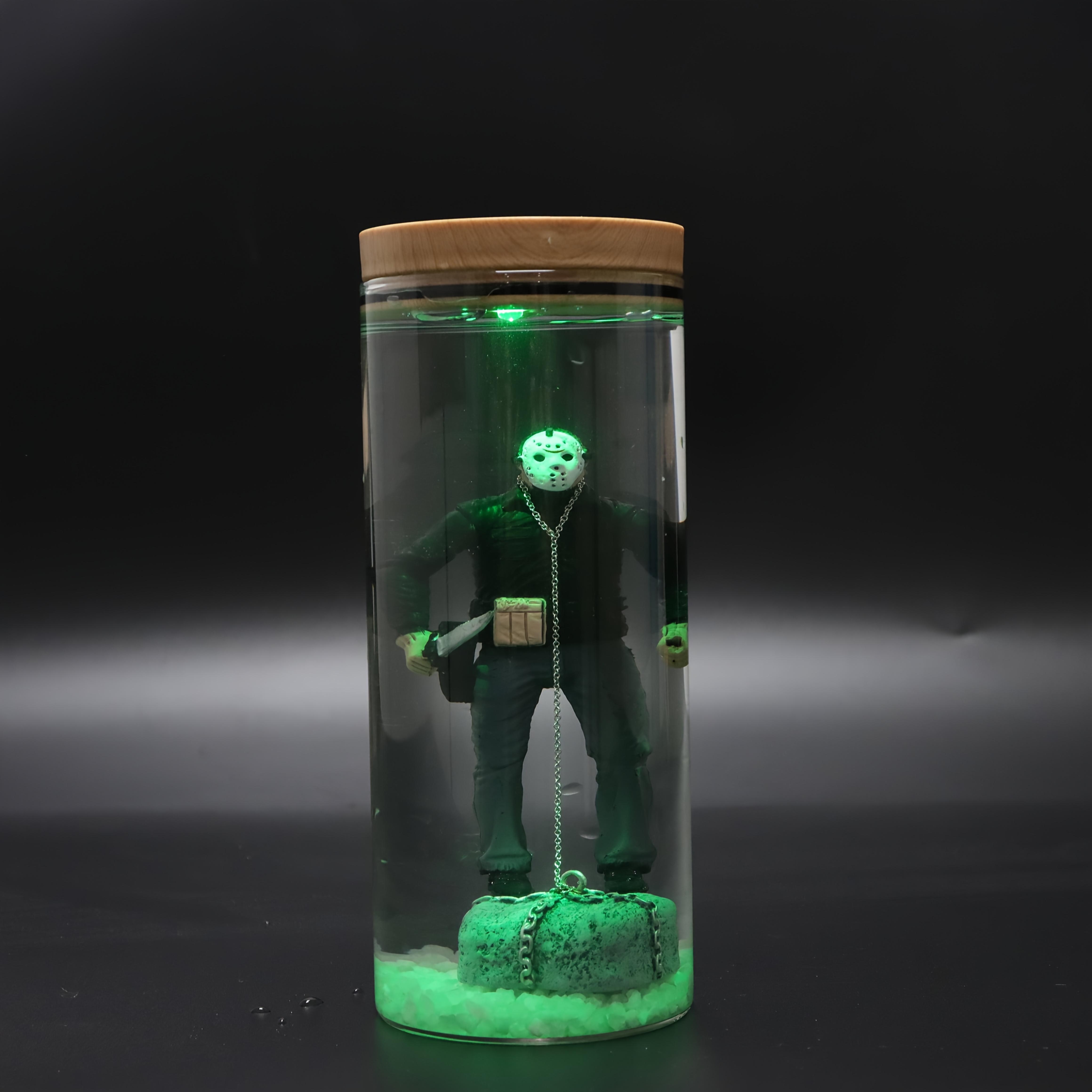 Jason Walkers,Vintage Horror Lamp, Horror Decor, Horror Movie Decor, Horror Gifts, Scary Collector Water Lamp,Horror Decorations Adjustable Brightness Lights Illuminated Lantern