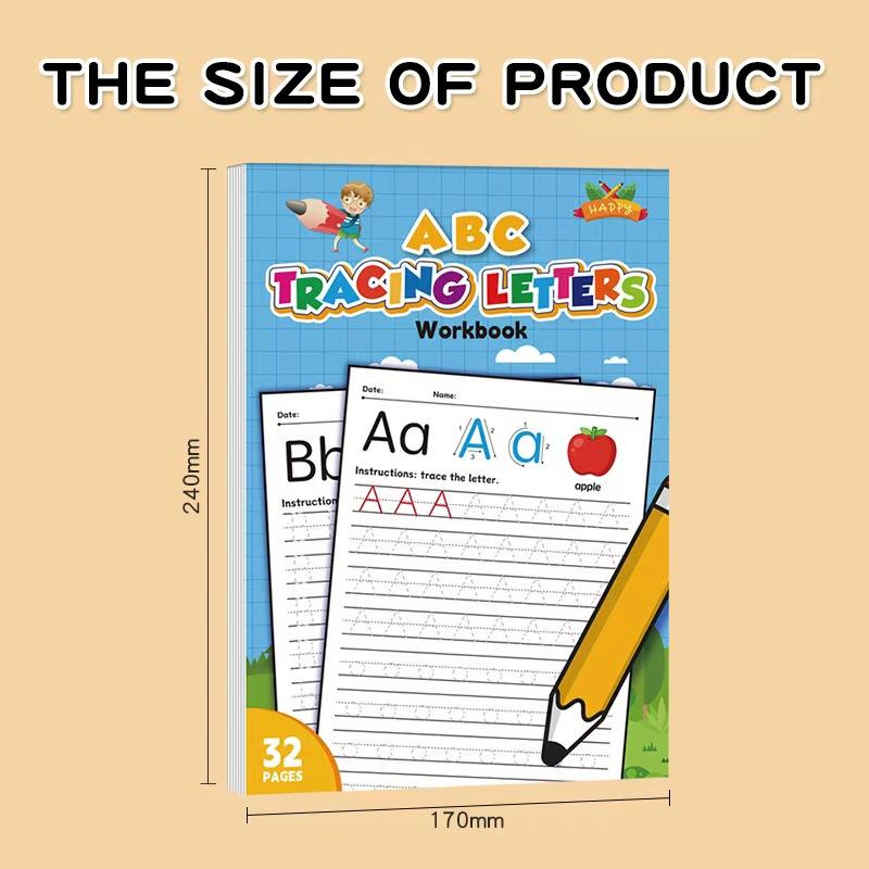 English Alphabet Tracing Book, Fun Coloring Practice Notebook, Kindergarten Early Education, Pen Control Training, Handwriting Workbook, Learning Materials