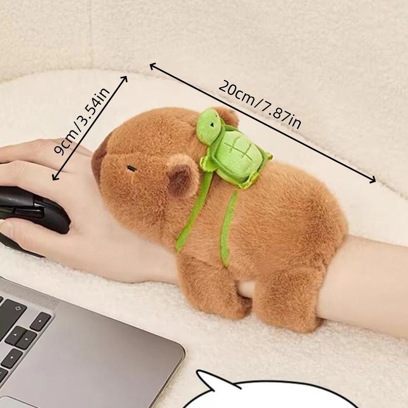 Cute Capybara Stuffed Animal Plush Toy with Turtle Backpack, 1 Count Capybara Snap Ring, Perfect for Birthday, Festival, Ideal Gifts & Home Decor Accessories