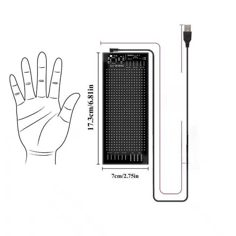 LED Car Dynamic Devil Eye Light, Programmable Flexible Ultra-Thin Window Screen, Animated Car Eye Matrix LED Display for Windshield, Led Lights