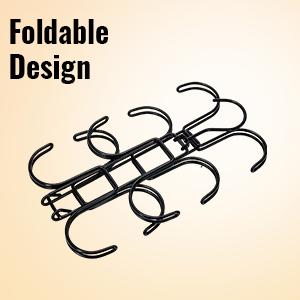 Hat Hangers for Closet, Hat Organizer for Baseball Caps, Stainless Steel Hat Rack with 10 Hooks for Caps Storage and Closet Organization (Black)